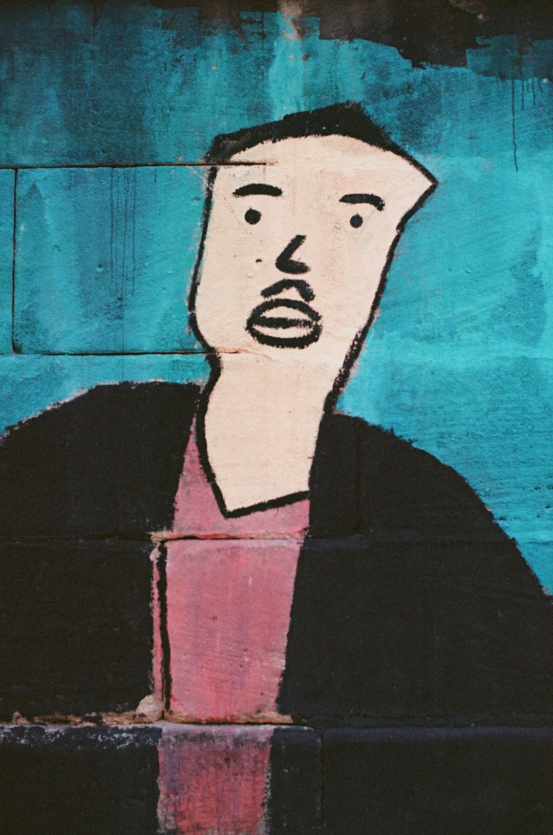 black red and blue woman painting comic style caricature animation inspired portrait watercolor cartoon face bold outline illustration