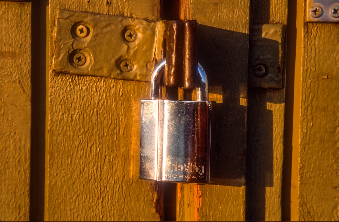 a close up of a padlock on a door smart lock setup installing smart lock door lock technology
