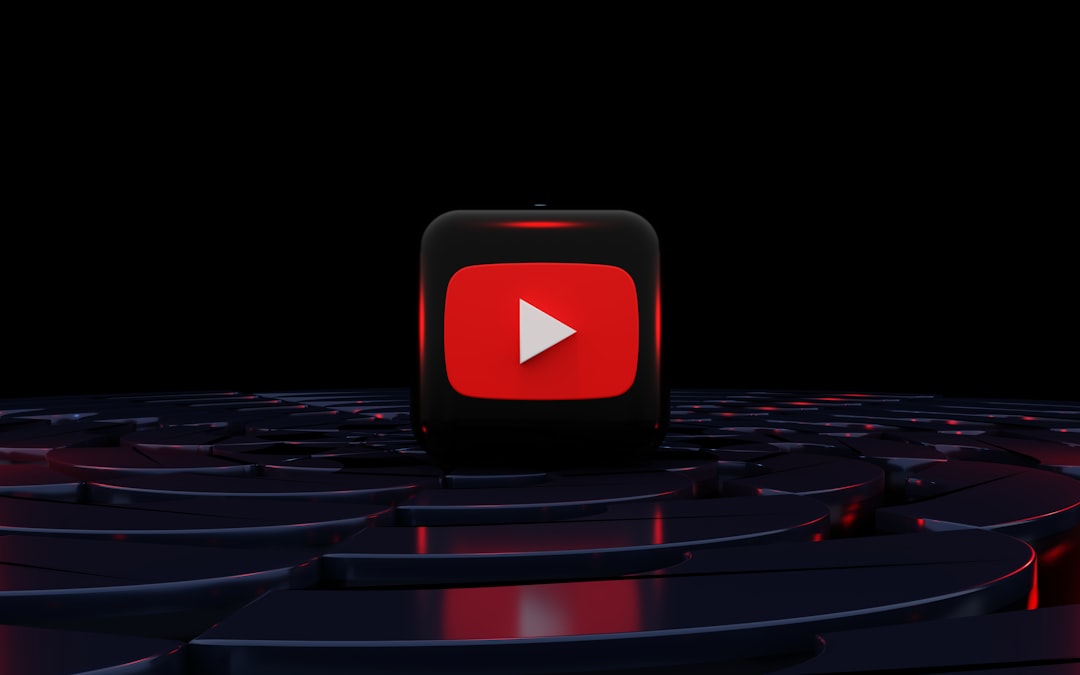 a red play button on a black background template based video invideo platform ai voiceover