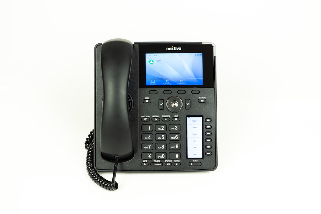 black and gray ip desk phone business team video call cloud phone dashboard office communication technology