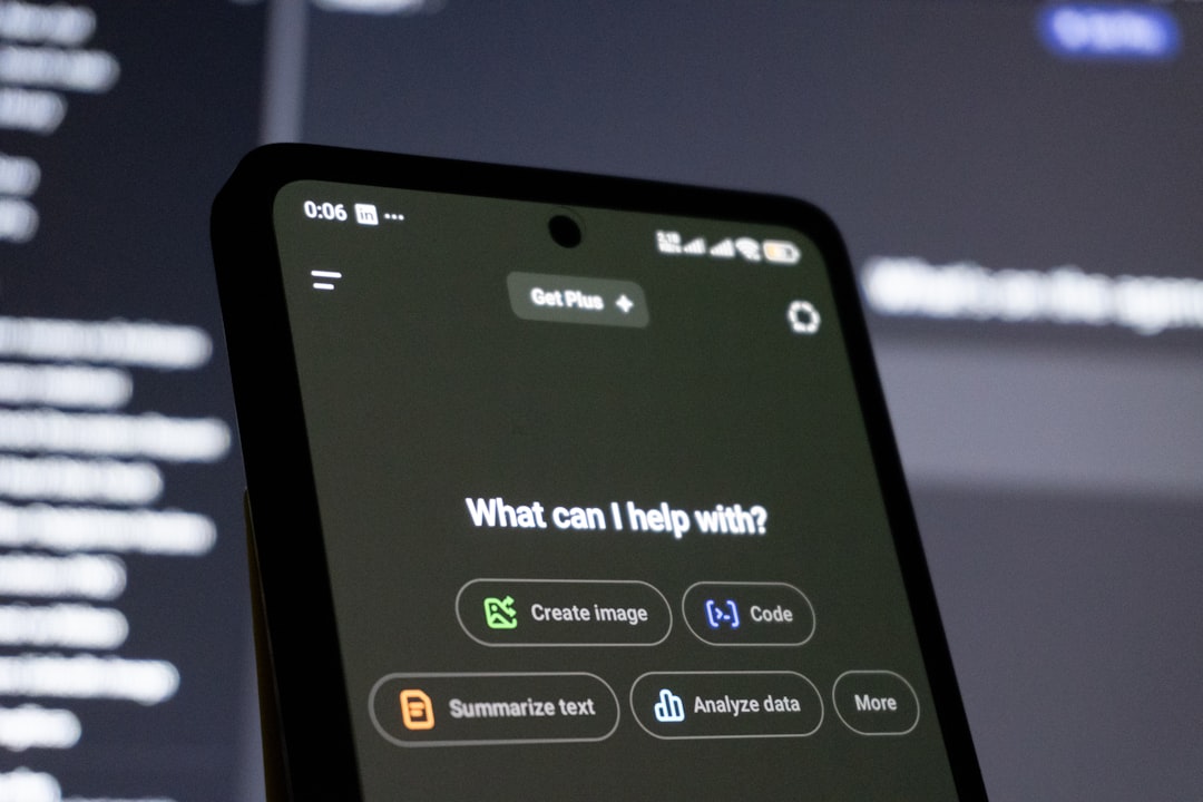 smartphone screen displays ai chatbot interface artificial intelligence user experience digital assistant