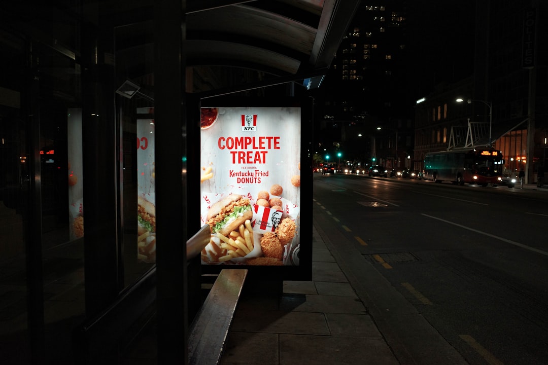 white and brown ice cream store display advertising example audience targeting interface website ad placement