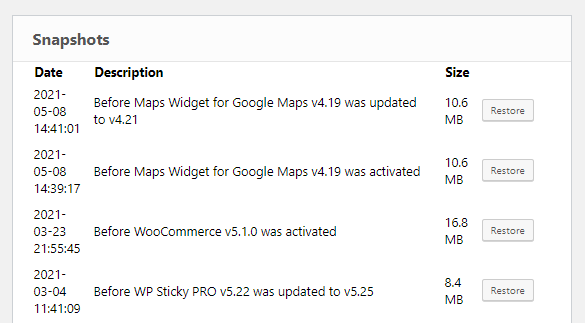 ERS Snapshots Tool