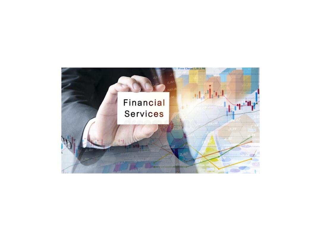 a man holding a sign that says financial services small business office customer service website integration