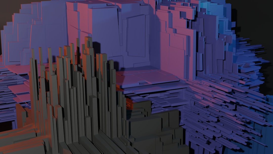 pink and gray concrete building high resolution image ai analysis rendering failure