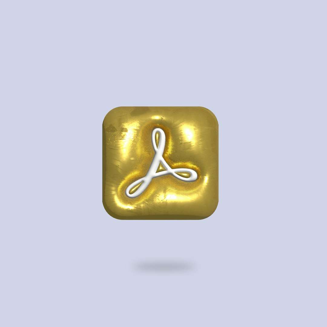 the letter a is made of gold foil pdf editor interface professional document editing adobe acrobat screen