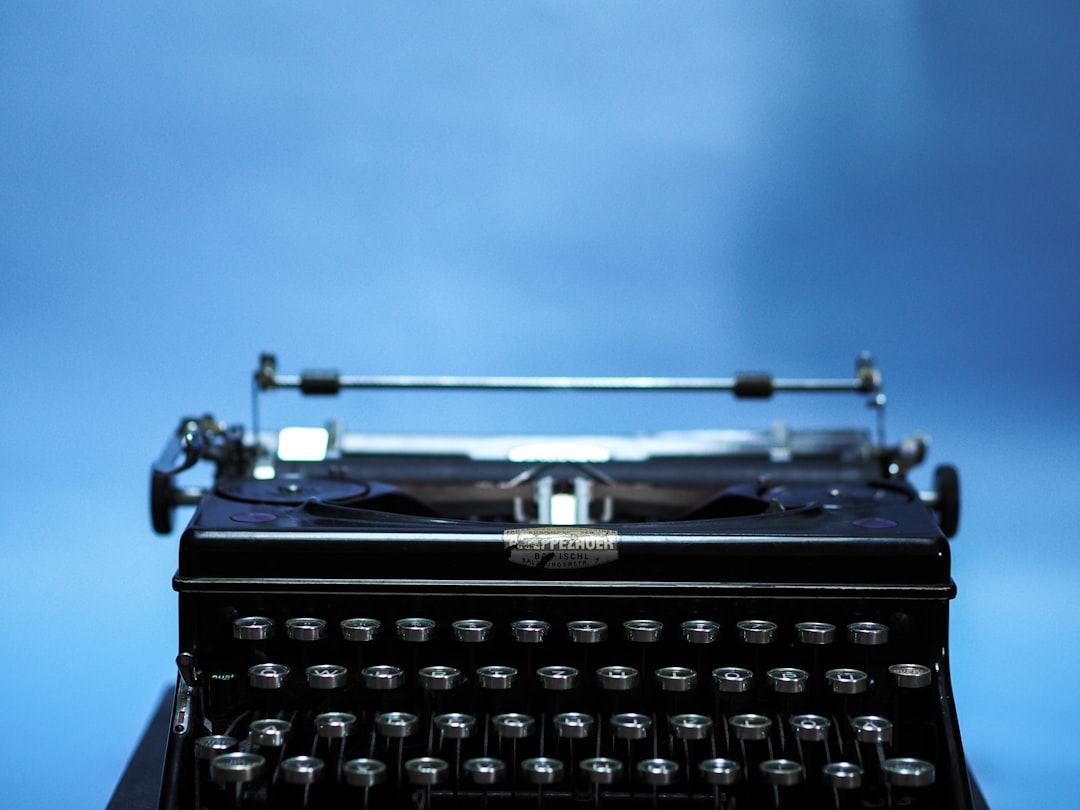 black typewriter in close up photography storytelling email subscribers customer success