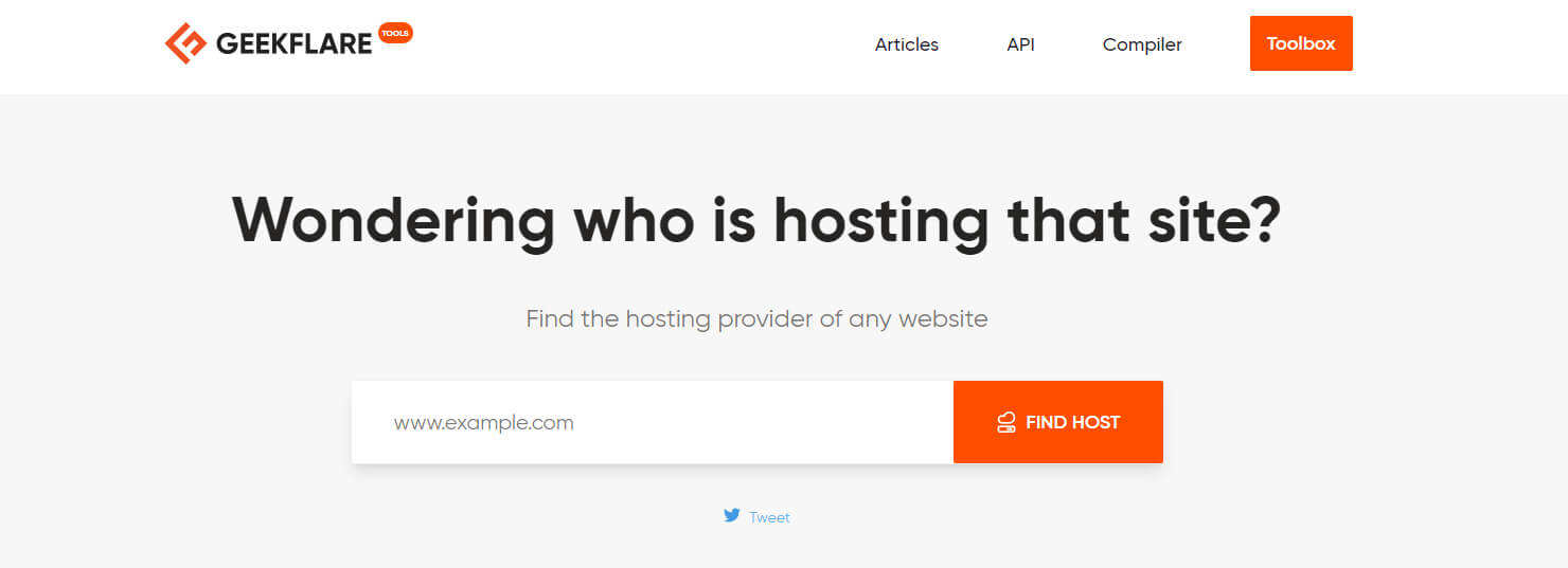 Geekflare hosting checker