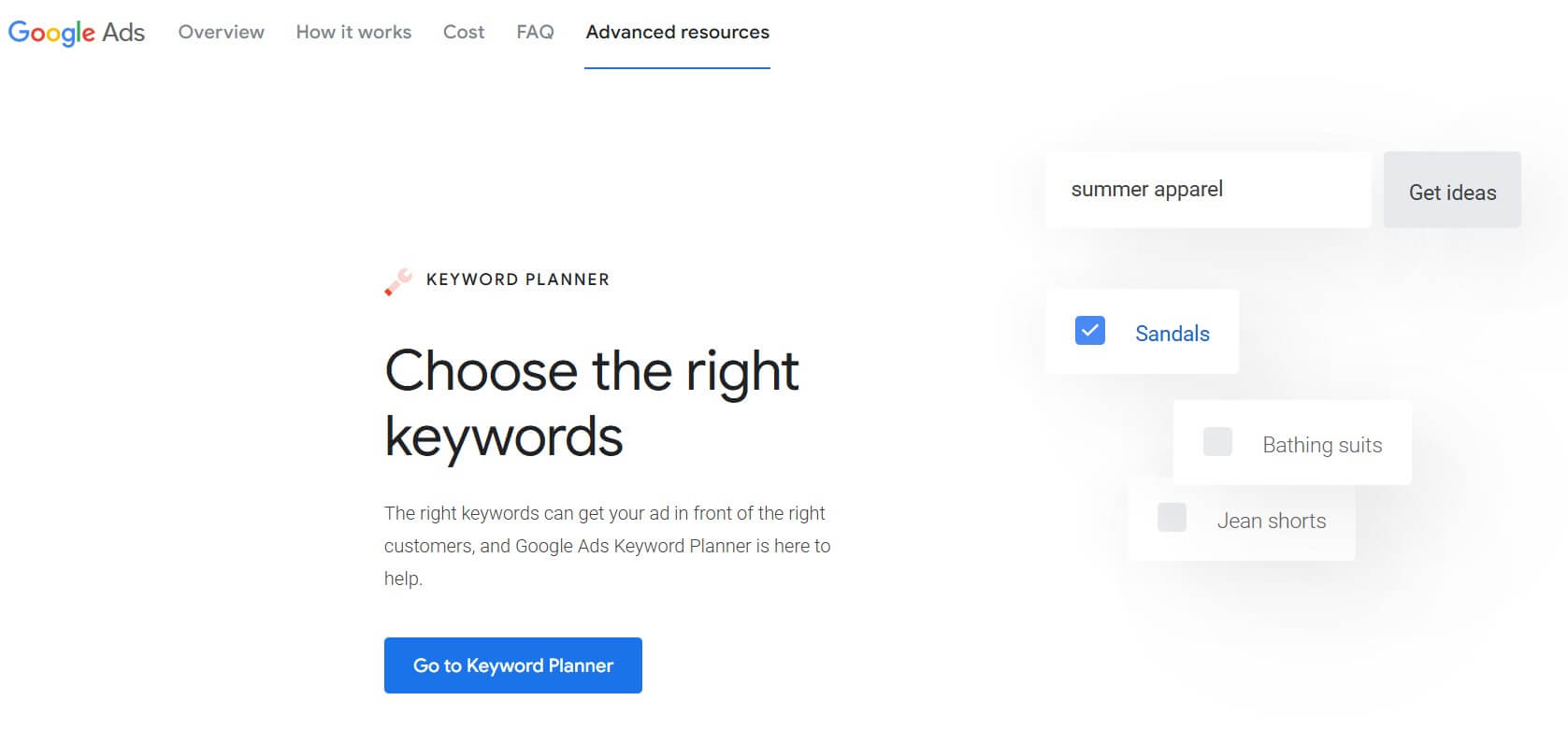 Google Keyword Planner