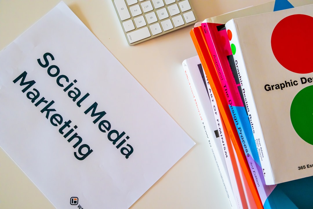 a sign that says social media marketing next to a keyboard digital ads social media campaign targeted marketing