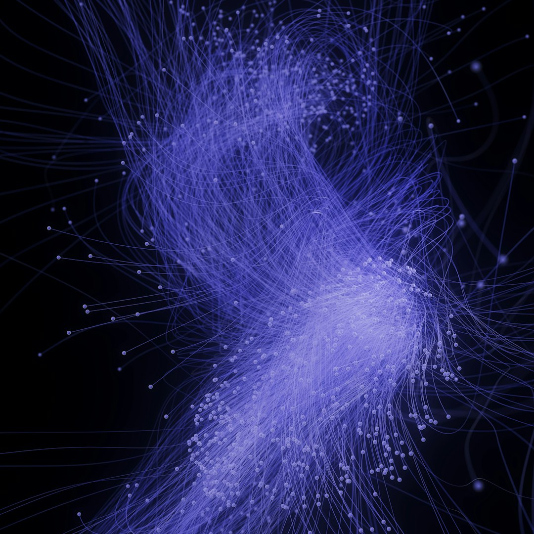 abstract blue lines and dots on black background networked notes knowledge graphs obsidian app