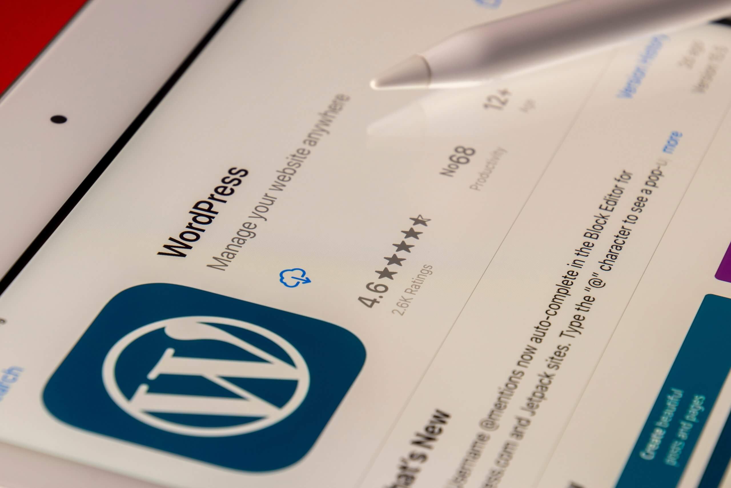 wordpress htaccess app homepage