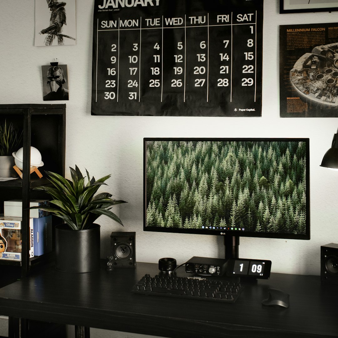 a desktop computer sitting on top of a desk gaming setup gamer pc desk