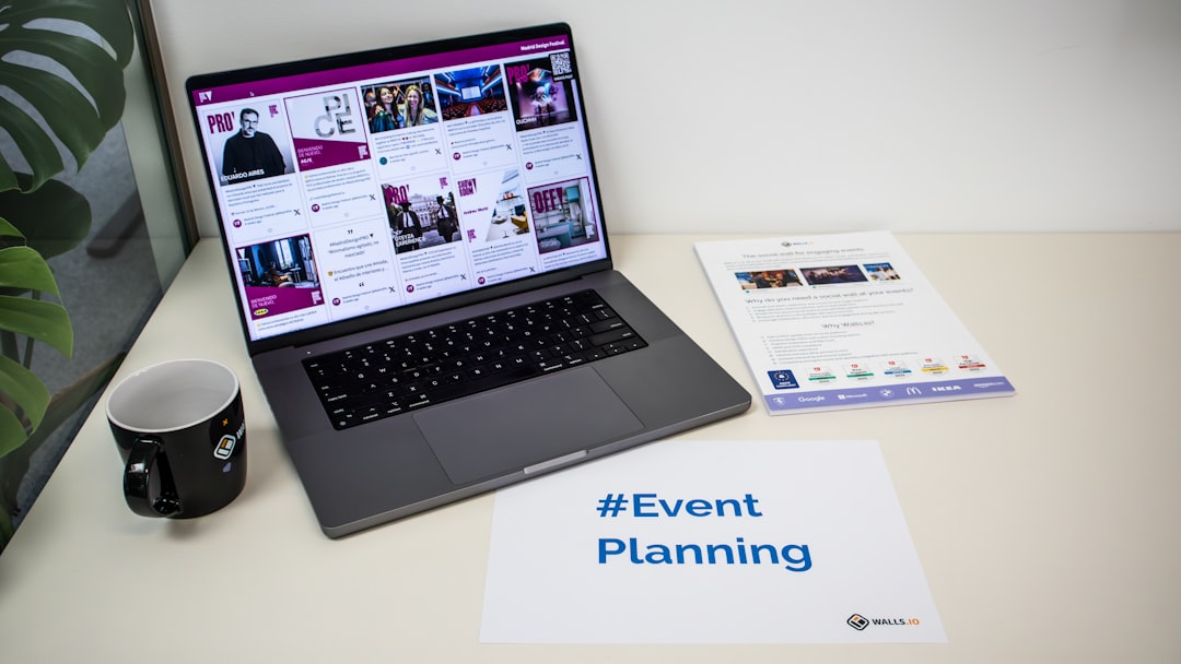 a laptop computer sitting on top of a desk business presentation corporate team infographics