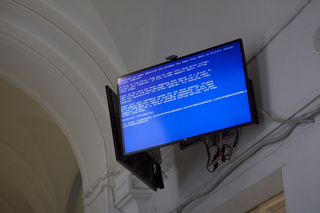 the tv displays a blue screen of death error message download failed subtitle software 1