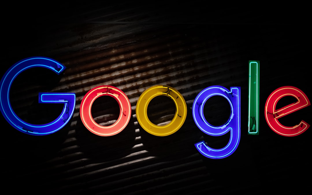 google logo neon light signage ai assistant google interface