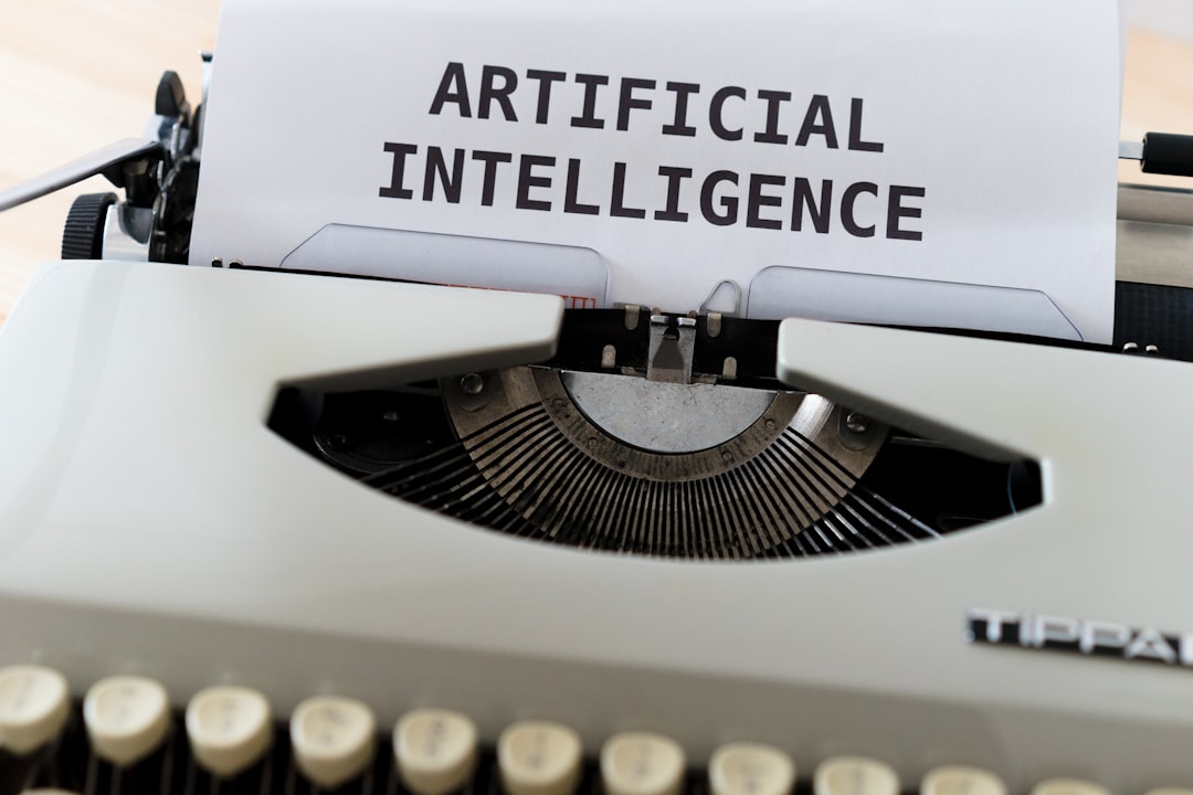 white and black typewriter with white printer paper artificial intelligence account based marketing data analysis