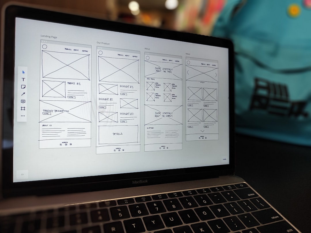Squarespace Website Templates: Blog Layouts that Rank 2 a laptop computer sitting on top of a table grid blog layout skye template visual blog design