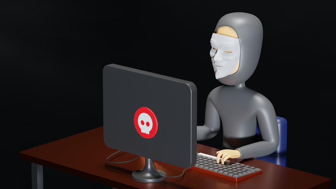 a person sitting at a desk with a computer cybersecurity payment online money safety