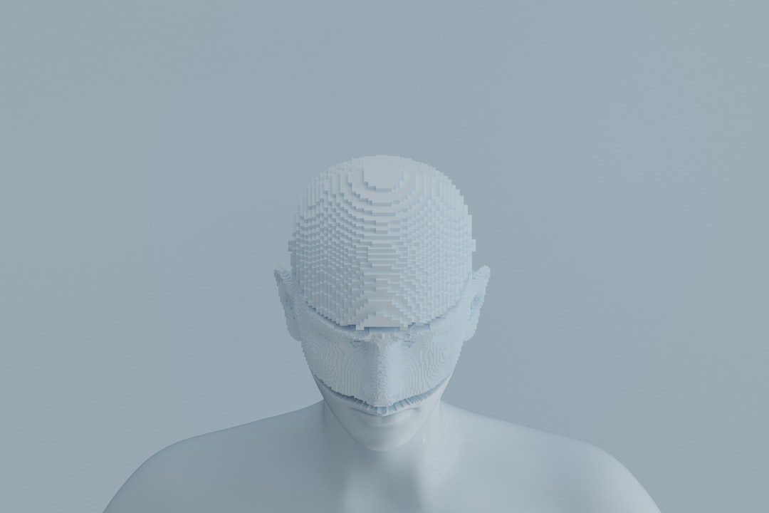 a white mannequin wearing a white mask ai avatar talking head video synthesia demo