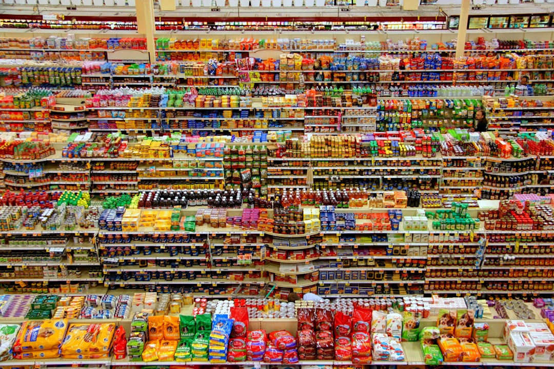 high angle photography of grocery display gondola market research consumer behavior data analysis 1