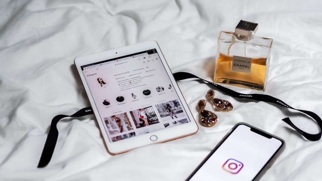 white ipad on white textile instagram reel social media content email marketing
