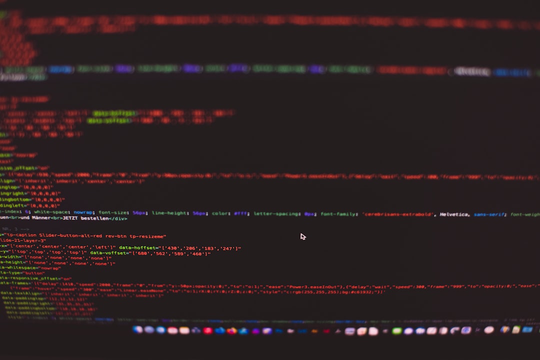 a close up of a computer screen with many lines website speed optimization compressed images caching tools