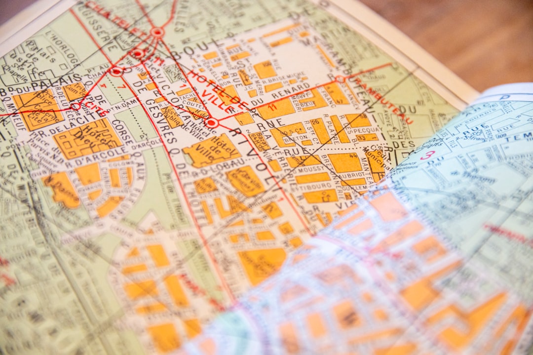 a close up of a map on a table property detail page real estate info listing map