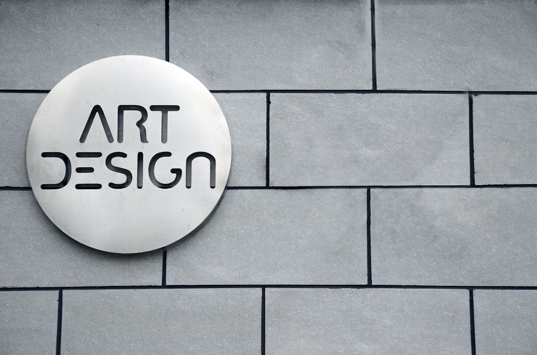 art design signage on wall canva logo design interface template 2