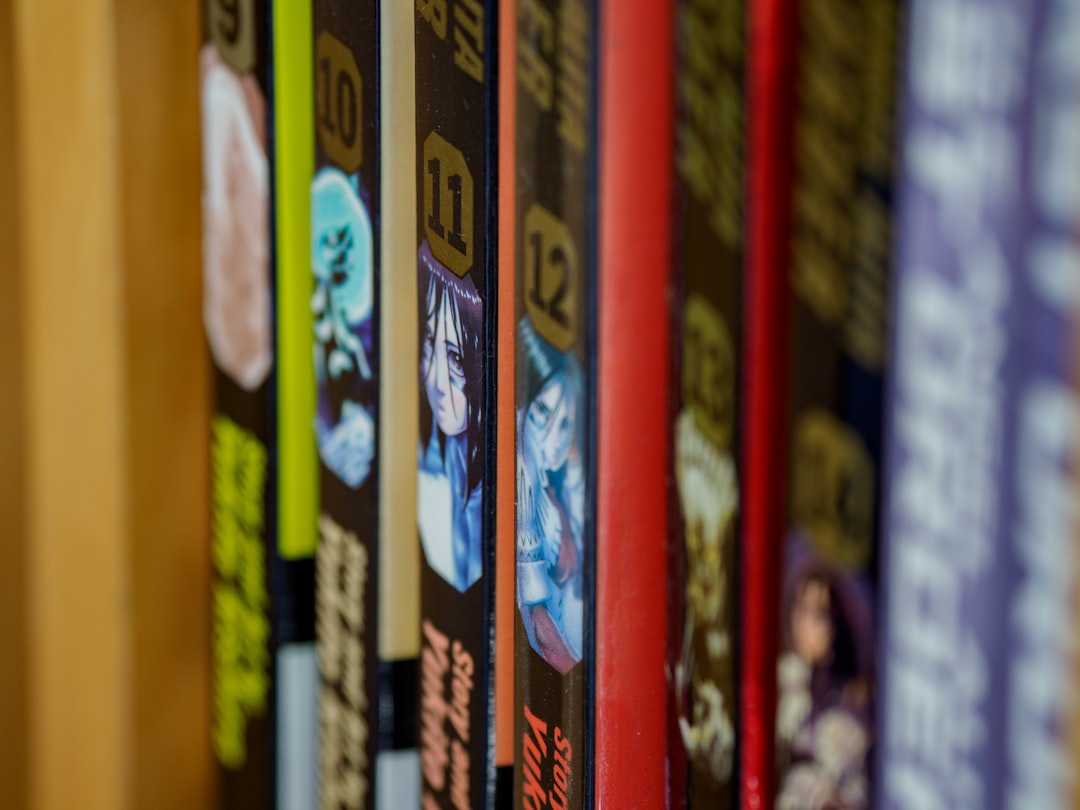 red and yellow labeled books anime manga bilibili content