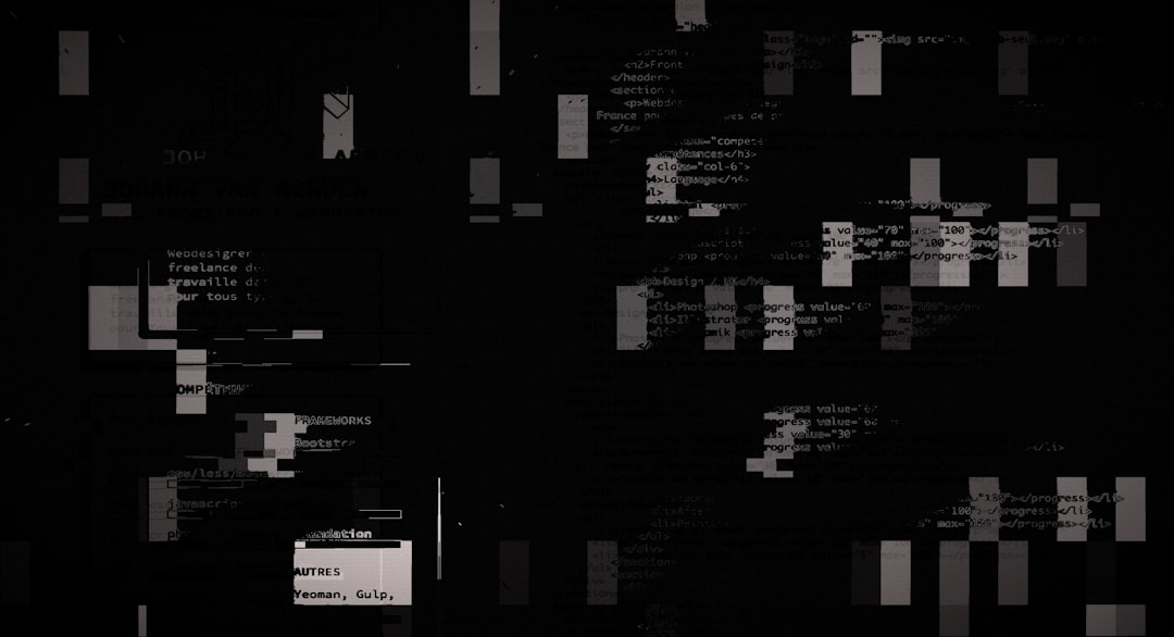 abstract glitch art with digital code fragments successful export ai rendering timeline edit