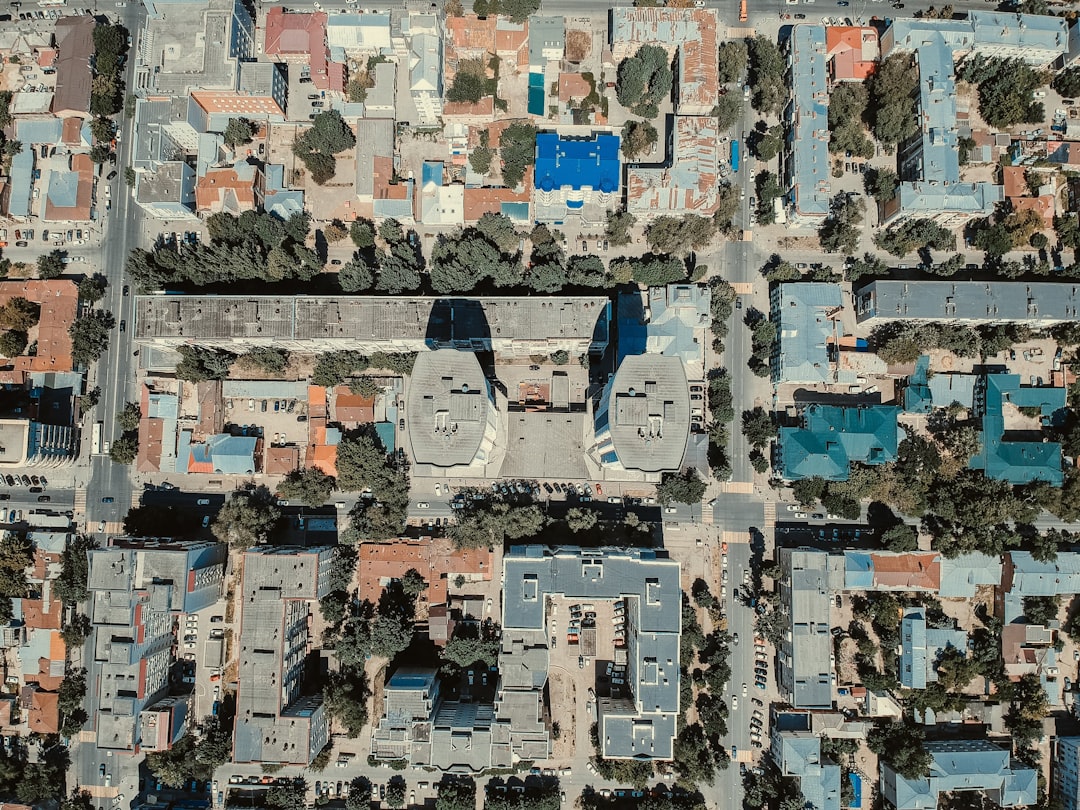 aerial view of buildings image tiling detail preservation satellite image