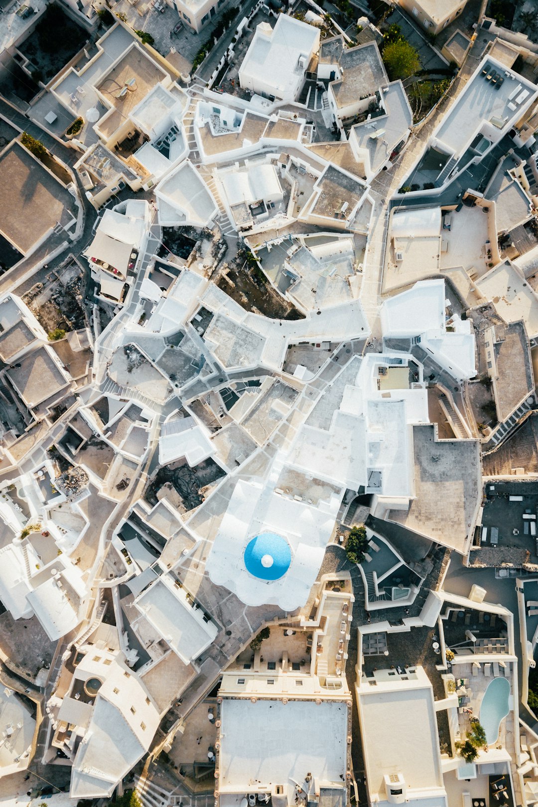 santorini greece satellite mapping architecture ai vision system