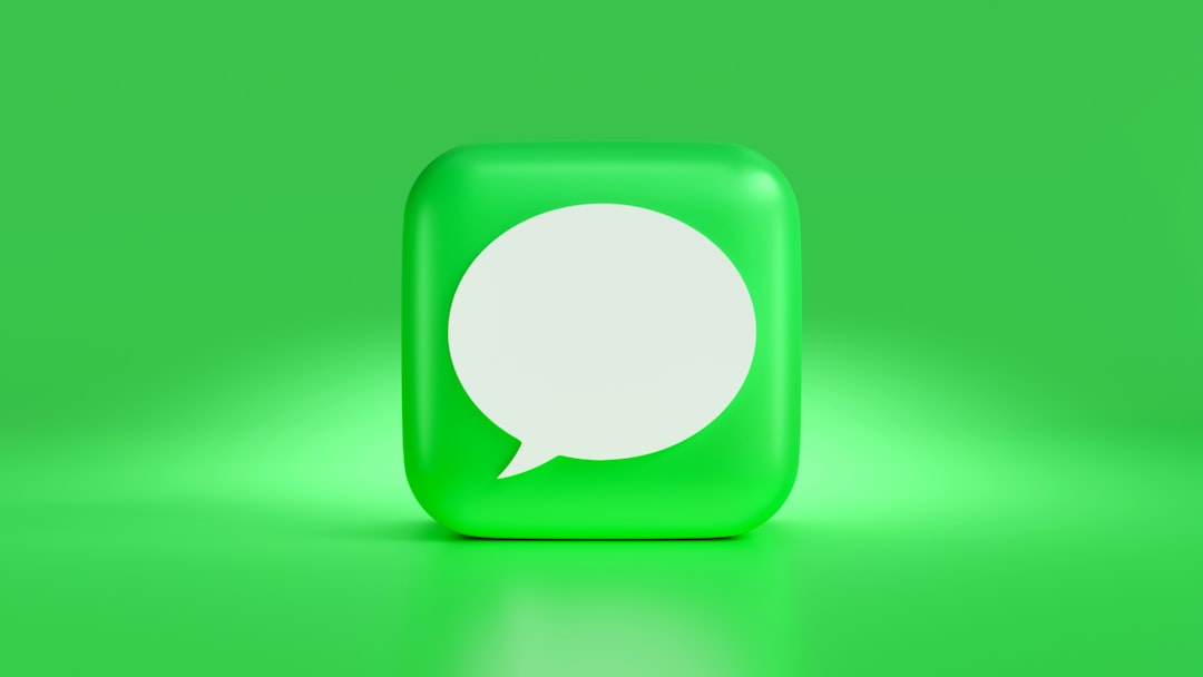 a green square with a white speech bubble engagement social interaction reply chat