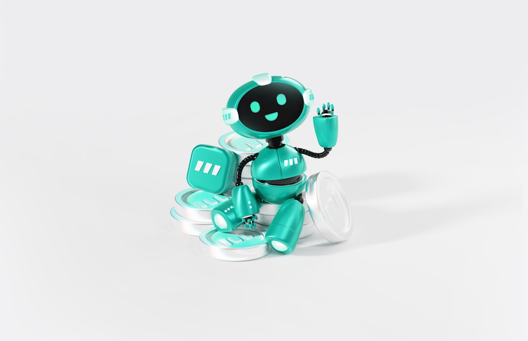 a toy robot with a blue background custom ai chatbot personality creation discord bot interface