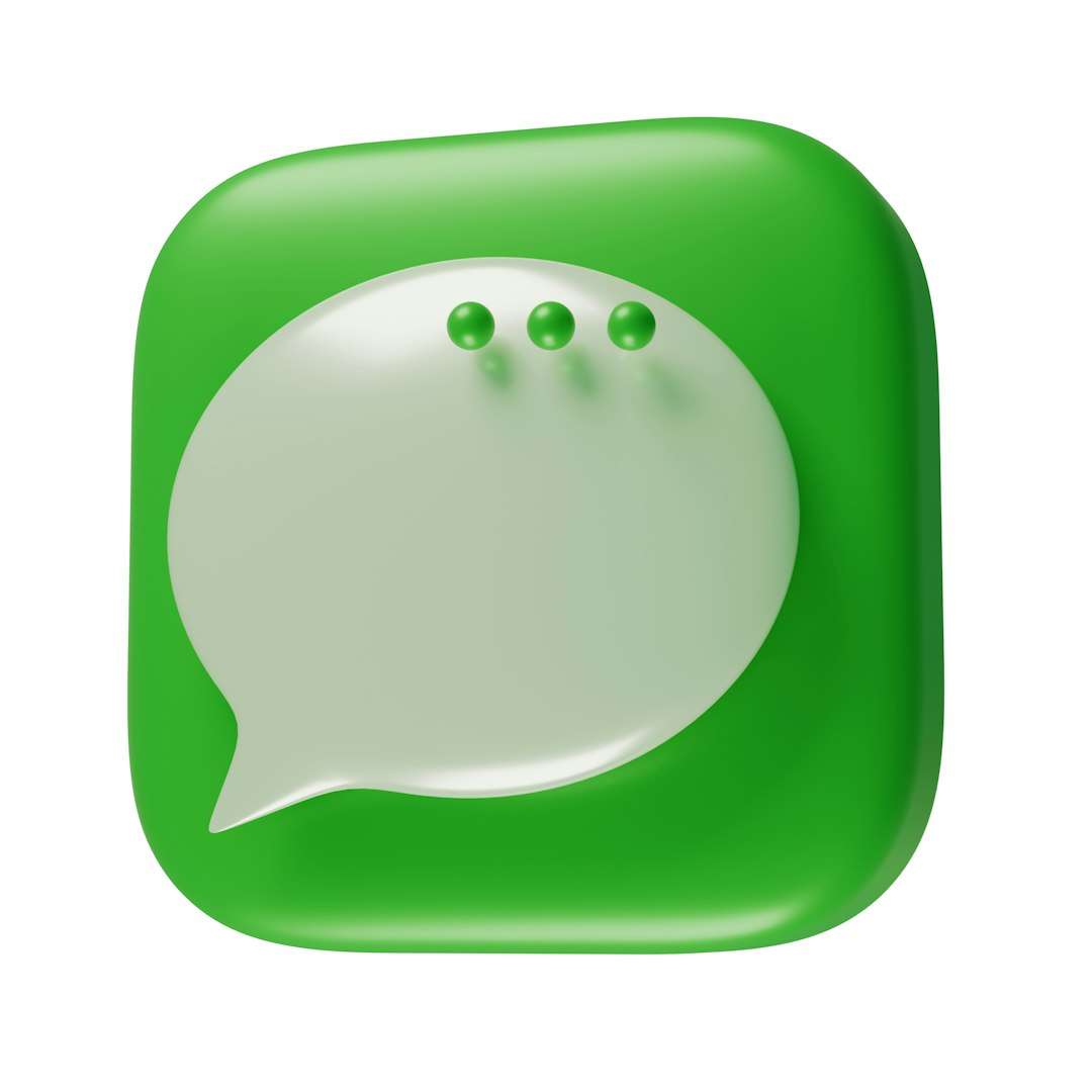 a green square button with a white speech bubble ai chatbot conversation flow diagram messaging automation dashboard business analytics screen
