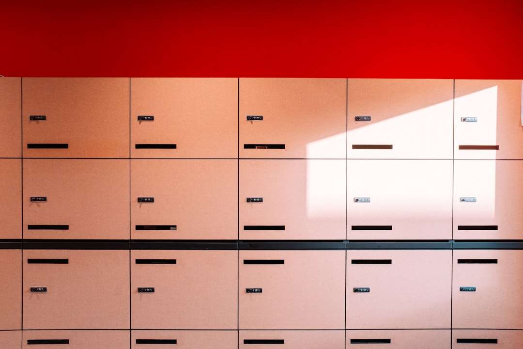 white and red wooden cabinet outlook interface mailbox settings data files window